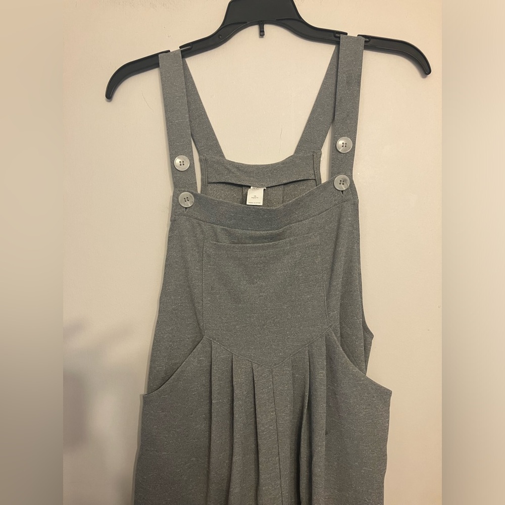 Halara wide leg Adjustable Strap Button Multiple Pocket Overalls grey small - Picture 9 of 15